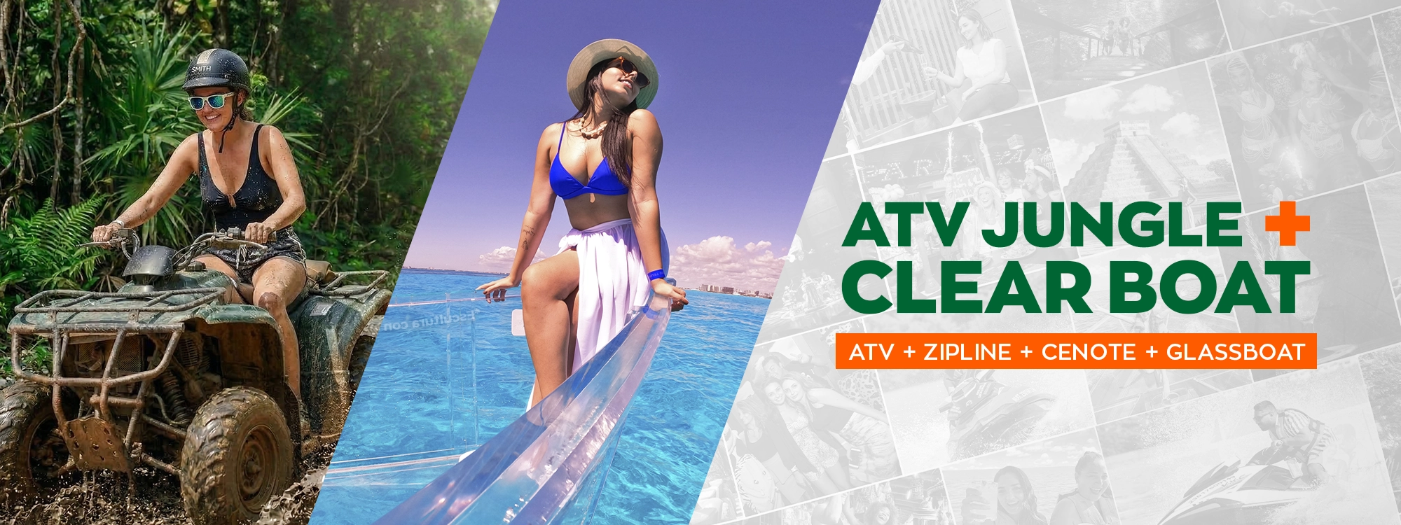 atv jungle with clear boat experience