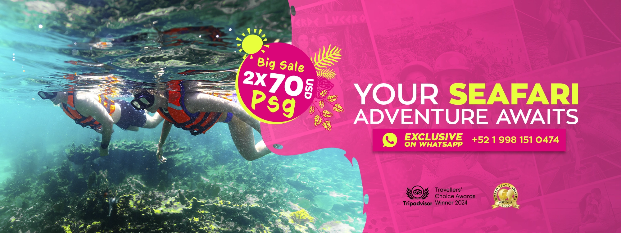 tour puerto morelos reef snorkel adventure