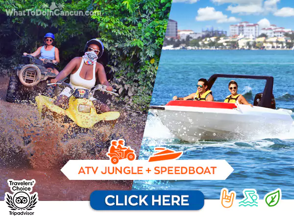 cover combo atv zipline cenote speedboat