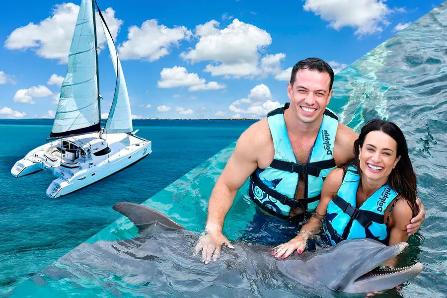 isla mujeres catamaran tour and dolphin swim