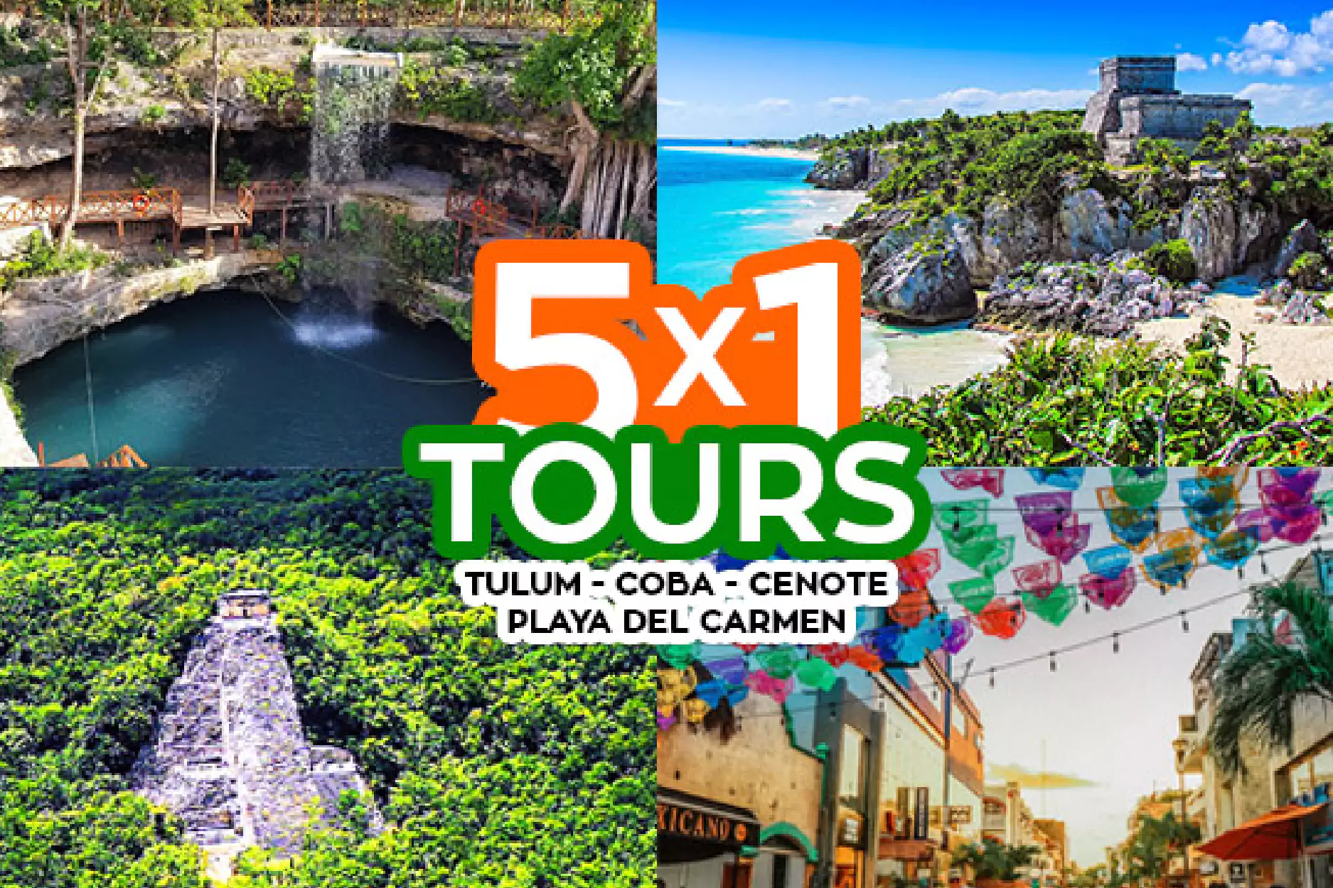 cover Day Tour in Tulum, Coba, Playa del Carmen and Cenote Kuxtal